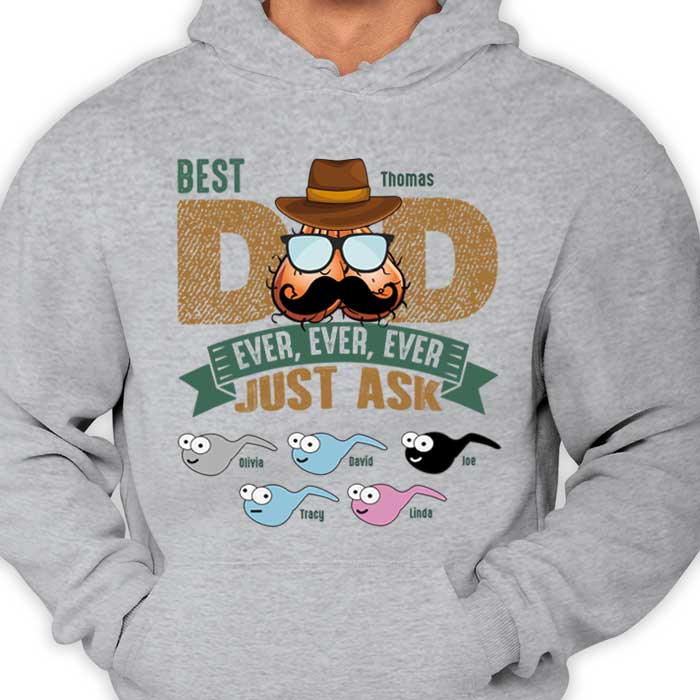 Meilleur papa du monde - T-shirt et sweat à capuche unisexe personnalisé - Cadeau pour papa