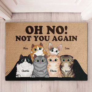 My Humans Said Did You Call First - Funny Personalized Cat Decorative Mat.