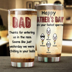 Merci, de la part de vos spermatozoïdes les plus rapides - Gobelet personnalisé - Cadeau pour papa, cadeau pour la fête des pères