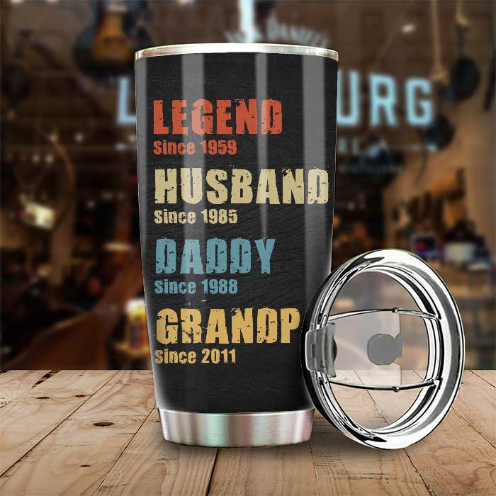 Légende Mari Papa - Gobelet Personnalisé - Cadeau pour Papa, Grand-Père