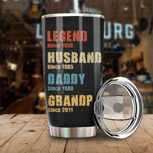 Légende Mari Papa - Gobelet Personnalisé - Cadeau pour Papa, Grand-Père