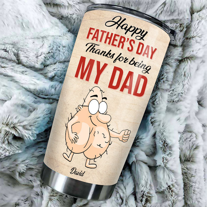 Bonne fête des pères, merci d'être mon papa - Cadeau pour papa, cadeau pour la fête des pères - Gobelet personnalisé