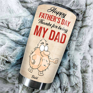 Bonne fête des pères, merci d'être mon papa - Cadeau pour papa, cadeau pour la fête des pères - Gobelet personnalisé