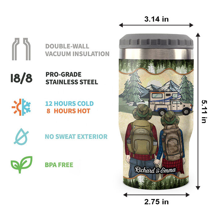 Une aventure va se produire - Glacière personnalisée - Cadeau pour couples, cadeau pour amateurs de camping
