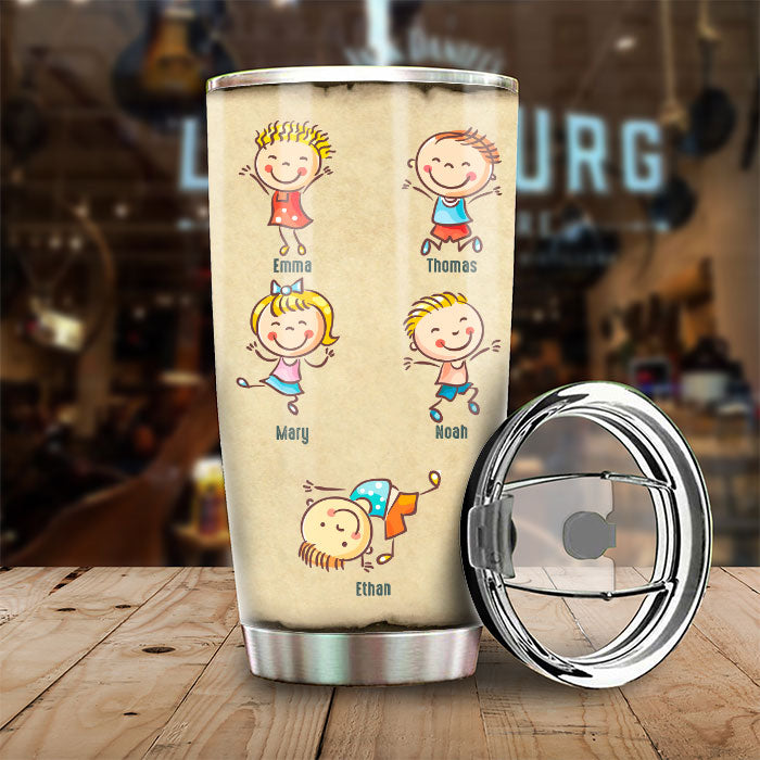 Fier père de quelques enfants stupides - Gobelet personnalisé - Cadeau pour papa, grand-père