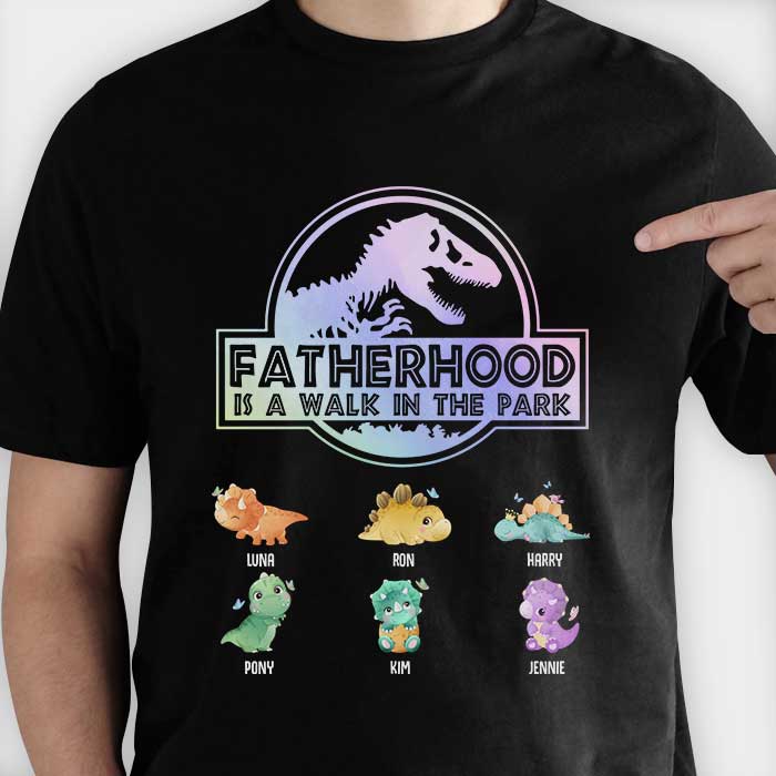 La paternité, c'est comme une promenade au parc ! Cadeau pour papa et grand-père ! T-shirt et sweat à capuche unisexe personnalisé