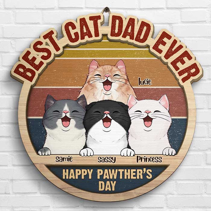 Joyeuse fête des Pères - Panneau en bois personnalisé - Cadeau pour papa, cadeau pour la fête des Pères