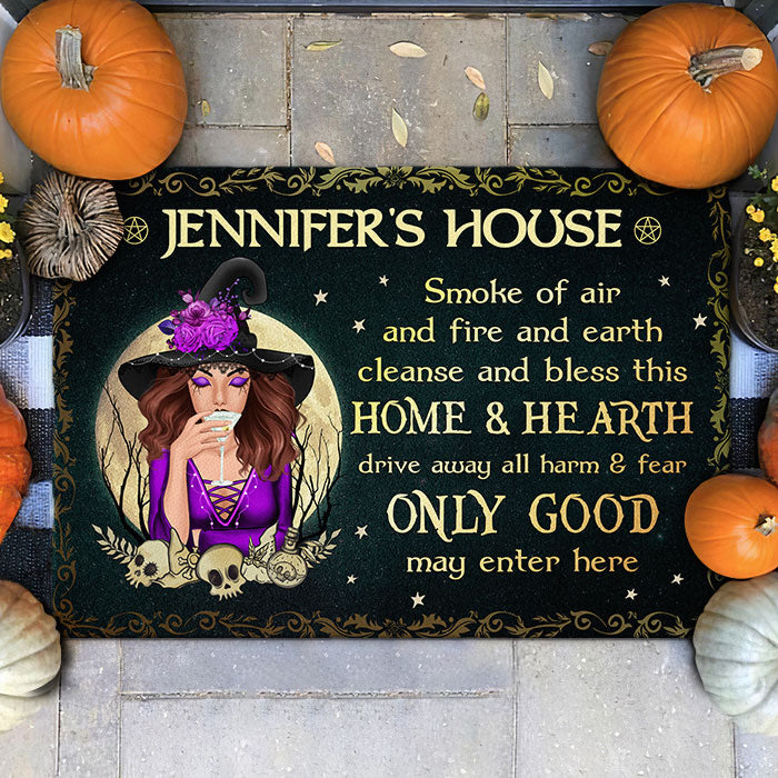 Seul le bien peut entrer ici - Tapis décoratif personnalisé - Cadeau pour vous-même, cadeau d'Halloween