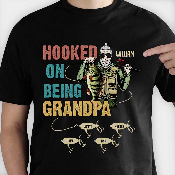 Accro à être grand-père - Cadeau pour papa, grand-père - T-shirt unisexe personnalisé, sweat à capuche