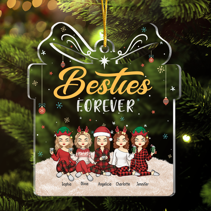 Les amis sont toujours meilleurs ensemble - Décoration personnalisée pour meilleure amie - Boîte cadeau en acrylique - Cadeau de Noël pour meilleures amies, meilleures amies et sœurs