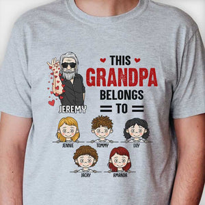 Ce grand-père appartient à - Cadeau pour papa, grand-père - T-shirt unisexe personnalisé, sweat à capuche