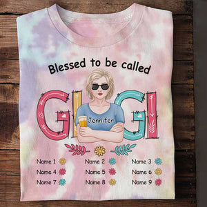 Bénie d'être appelée Gigi - Cadeau pour maman, grand-mère - T-shirt unisexe personnalisé imprimé sur toute la surface