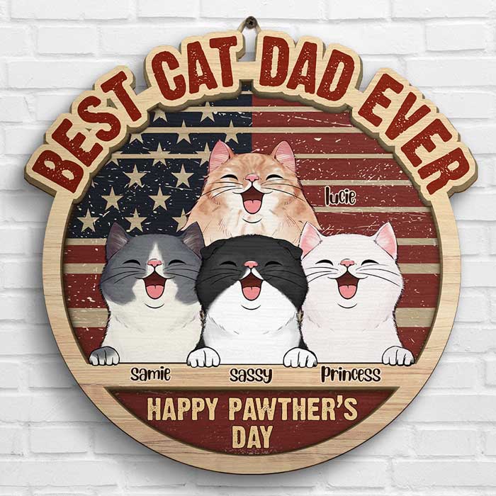 Joyeuse fête des Pères - Panneau en bois personnalisé - Cadeau pour papa, cadeau pour la fête des Pères