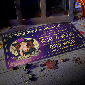 Fumée d'air, de feu et de terre, purifiez et bénissez cette maison et ce foyer - Tapis décoratif de sorcière personnalisé - Cadeau pour sorcières, cadeau pour vous-même, cadeau d'Halloween