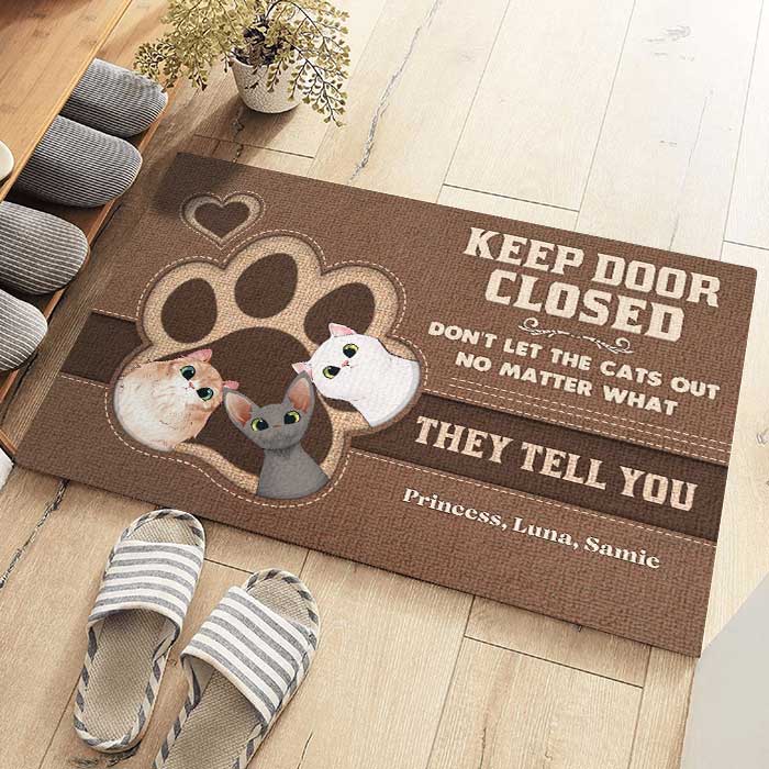 Bienvenue chez Paw House - Tapis décoratif personnalisé - Cadeau pour les amoureux des animaux