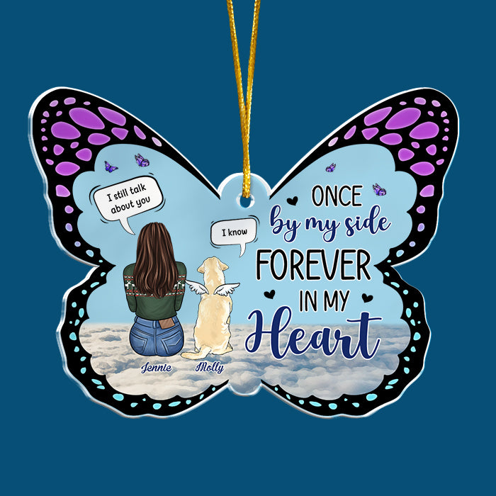 The Moment Your Heart Stopped - Personalized Custom Butterfly Shaped Acrylic Christmas Ornament - Memorial Gift, Sympathy Gift, Christmas Gift