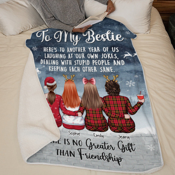 Voici une autre année de liens ensemble - Couverture personnalisée Bestie - Cadeau de Noël pour les meilleures amies, BFF, sœurs