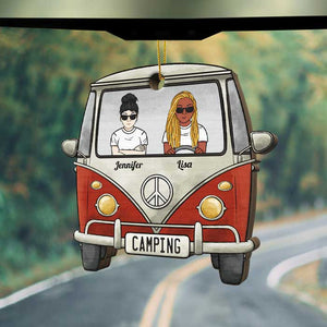 Home Is Where You Park It - Gift For Camping Couples, Personalized Camping Shaped Ornament.