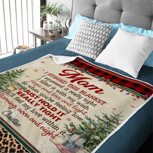 Serrez-le bien fort ! Couverture personnalisée pour la famille ! Cadeau de Noël pour grand-mère