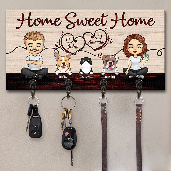 Bienvenue dans notre douce maison - Porte-clés personnalisé, porte-clés - Cadeau pour couples, mari et femme