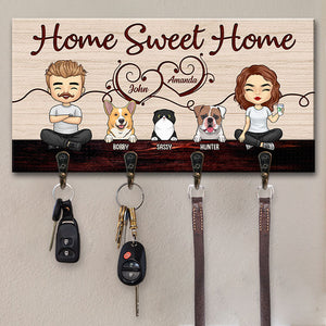 Bienvenue dans notre douce maison - Porte-clés personnalisé, porte-clés - Cadeau pour couples, mari et femme