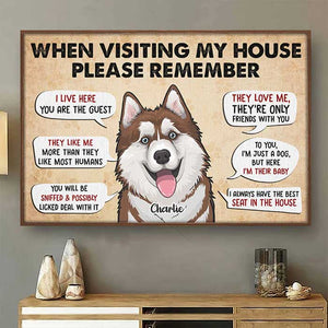 When Visiting Our Home Please Remember - Personalized Horizontal Poster.