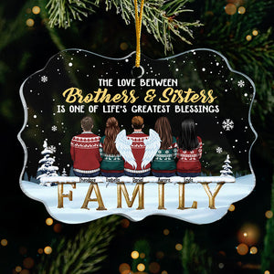 Il n'y a pas de plus beau cadeau que des frères et sœurs - Décoration de Noël personnalisée en acrylique en forme de Benelux - Cadeau pour la famille, cadeau de Noël