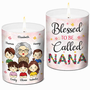 Bénie d'être appelée Nana - Bougie parfumée sans fumée personnalisée pour la famille - Cadeau de fête des mères, d'anniversaire pour grand-mère