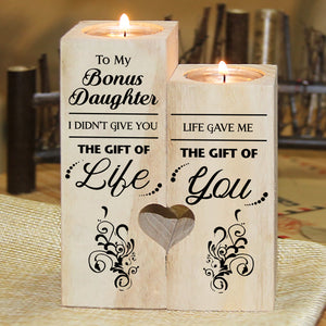 La vie m'a fait cadeau de toi - Bougeoir familial - Cadeau pour fille