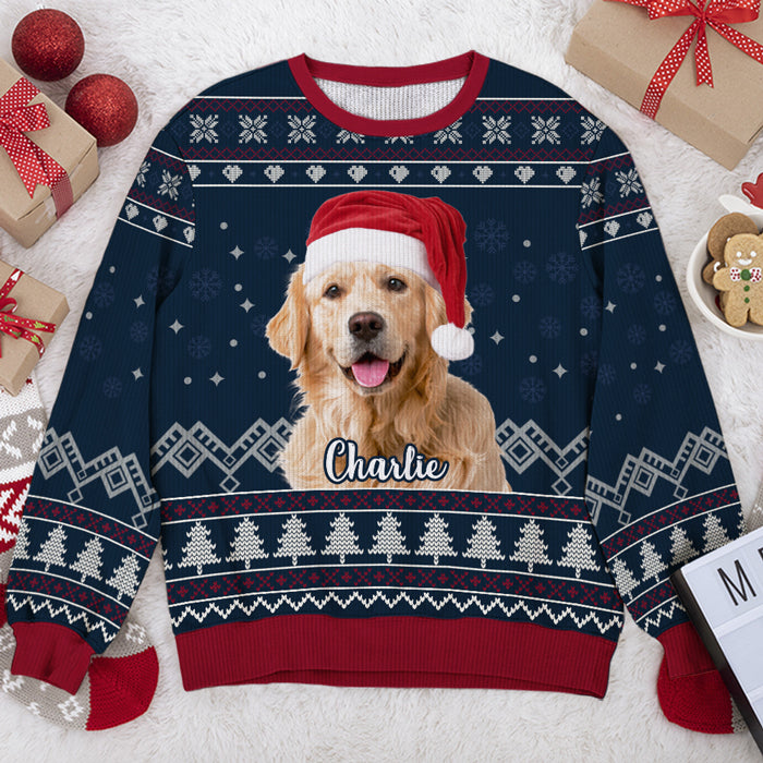 Que votre animal vous bénisse à Noël ! Sweat-shirt personnalisé pour chien et chat, moche et unisexe, en laine. Téléchargez une image, cadeau de Noël pour les propriétaires et les amoureux des animaux.
