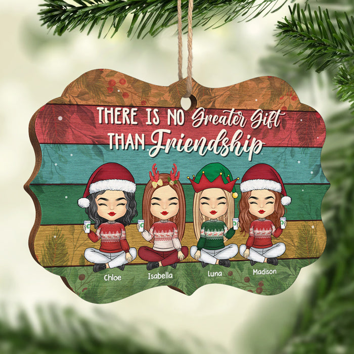 L'amitié est le plus beau cadeau de Noël qui soit - Décoration de Noël en bois personnalisée en forme de Benelux - Cadeau pour meilleure amie, meilleure amie, sœur, cadeau d'anniversaire pour meilleure amie et amie, cadeau de Noël
