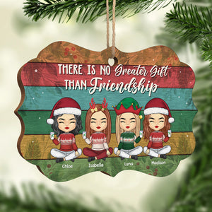 L'amitié est le plus beau cadeau de Noël qui soit - Décoration de Noël en bois personnalisée en forme de Benelux - Cadeau pour meilleure amie, meilleure amie, sœur, cadeau d'anniversaire pour meilleure amie et amie, cadeau de Noël