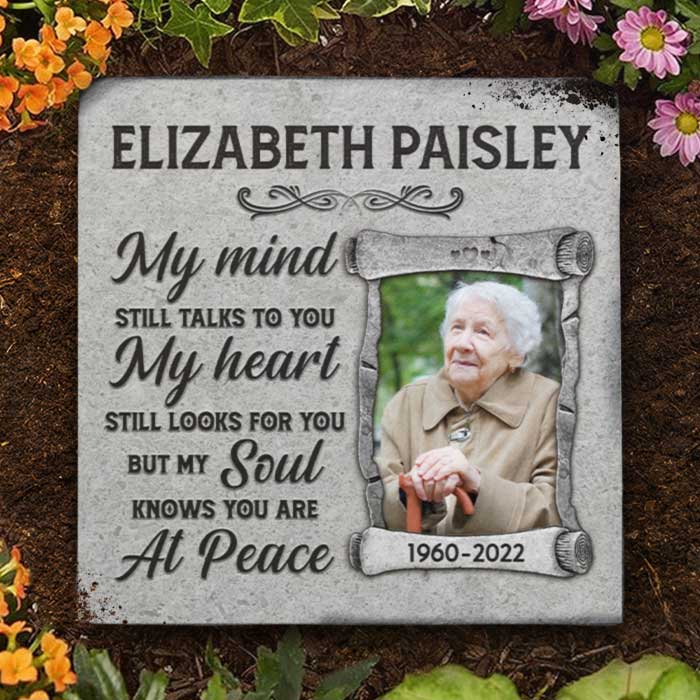 Mon cœur te cherche toujours - Pierre commémorative personnalisée, pierre tombale humaine - Télécharger une image, cadeau commémoratif, cadeau de condoléances