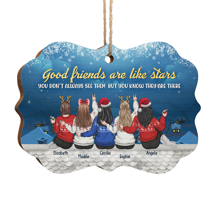Vous savez que vos meilleurs amis sont là - Décoration de Noël en bois personnalisée en forme de Benelux - Cadeau pour meilleure amie, meilleure amie, sœur, cadeau d'anniversaire pour meilleure amie et amie, cadeau de Noël