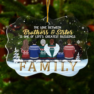 Il n'y a pas de plus beau cadeau que des frères et sœurs - Décoration de Noël personnalisée en acrylique en forme de Benelux - Cadeau pour la famille, cadeau de Noël