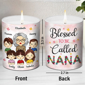 Bénie d'être appelée Nana - Bougie parfumée sans fumée personnalisée pour la famille - Cadeau de fête des mères, d'anniversaire pour grand-mère