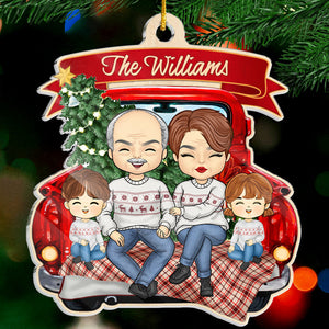 La famille est un cadeau - Ornement personnalisé pour la famille - Forme unique en acrylique - Cadeau de Noël pour les membres de la famille