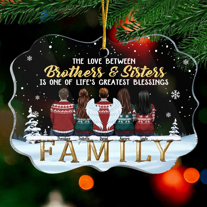 Il n'y a pas de plus beau cadeau que des frères et sœurs - Décoration de Noël personnalisée en acrylique en forme de Benelux - Cadeau pour la famille, cadeau de Noël
