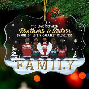 Il n'y a pas de plus beau cadeau que des frères et sœurs - Décoration de Noël personnalisée en acrylique en forme de Benelux - Cadeau pour la famille, cadeau de Noël