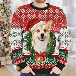 À mon humain, je te souhaite un Noël tout doux ! Sweat-shirt moche personnalisé pour chien et chat ! Pull unisexe en laine ! Télécharger une image ! Cadeau de Noël pour les propriétaires et les amoureux des animaux.