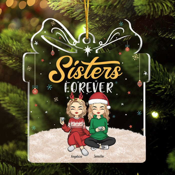 Les amis sont toujours meilleurs ensemble - Décoration personnalisée pour meilleure amie - Boîte cadeau en acrylique - Cadeau de Noël pour meilleures amies, meilleures amies et sœurs