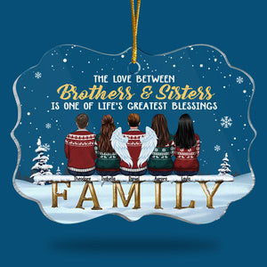 Il n'y a pas de plus beau cadeau que des frères et sœurs - Décoration de Noël personnalisée en acrylique en forme de Benelux - Cadeau pour la famille, cadeau de Noël