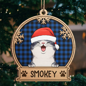Joyeux Noël ! Boule à neige personnalisée en bois - Cadeau pour les amoureux des animaux, cadeau de Noël