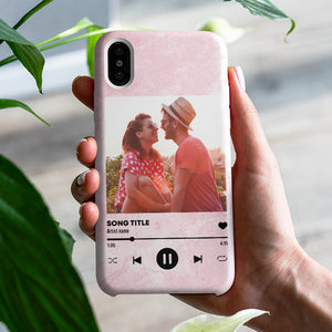 Chansons d'amour personnalisées - Téléchargez une image, cadeau pour couple, mari et femme - Coque de téléphone personnalisée