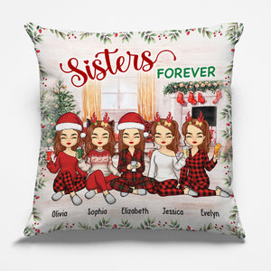 Nous sommes sœurs pour toujours - Coussin personnalisé Bestie (insert inclus) - Cadeau de Noël pour meilleures amies, BFF, sœurs