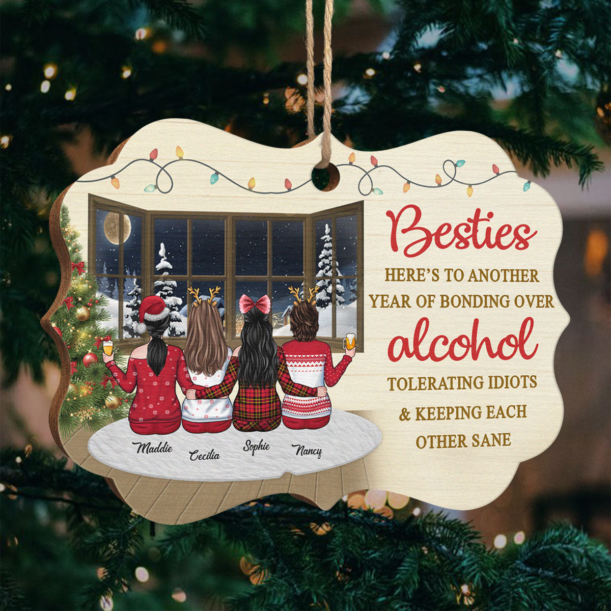 Il n'y a pas de plus beau cadeau que l'amitié - Décoration de Noël en bois personnalisée en forme de Benelux - Cadeau pour meilleure amie, meilleure amie, sœur, cadeau d'anniversaire pour meilleure amie et amie, cadeau de Noël