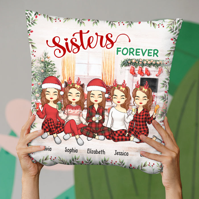 Nous sommes sœurs pour toujours - Coussin personnalisé Bestie (insert inclus) - Cadeau de Noël pour meilleures amies, BFF, sœurs