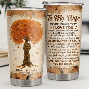 Je te donnerais la capacité de te voir à travers mes yeux - Gobelet personnalisé - À ma femme, cadeau pour femme, anniversaire, fiançailles, mariage, cadeau de mariage