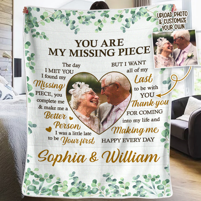 Tu es ma pièce manquante - Couverture personnalisée - Télécharger une image, cadeau pour couple, mari et femme, anniversaire, fiançailles, mariage, cadeau de mariage, cadeau de Noël