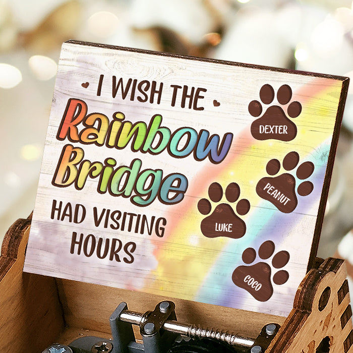 Un morceau de mon cœur est au pont arc-en-ciel - Boîte à musique personnalisée - Cadeau pour les amoureux des animaux